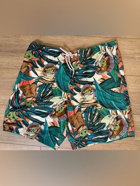 Star Wars Baby Yoda tropical Swimming Trunks